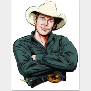 Chris LeDoux - An illustration by Paul Cemmick Posters and Art
